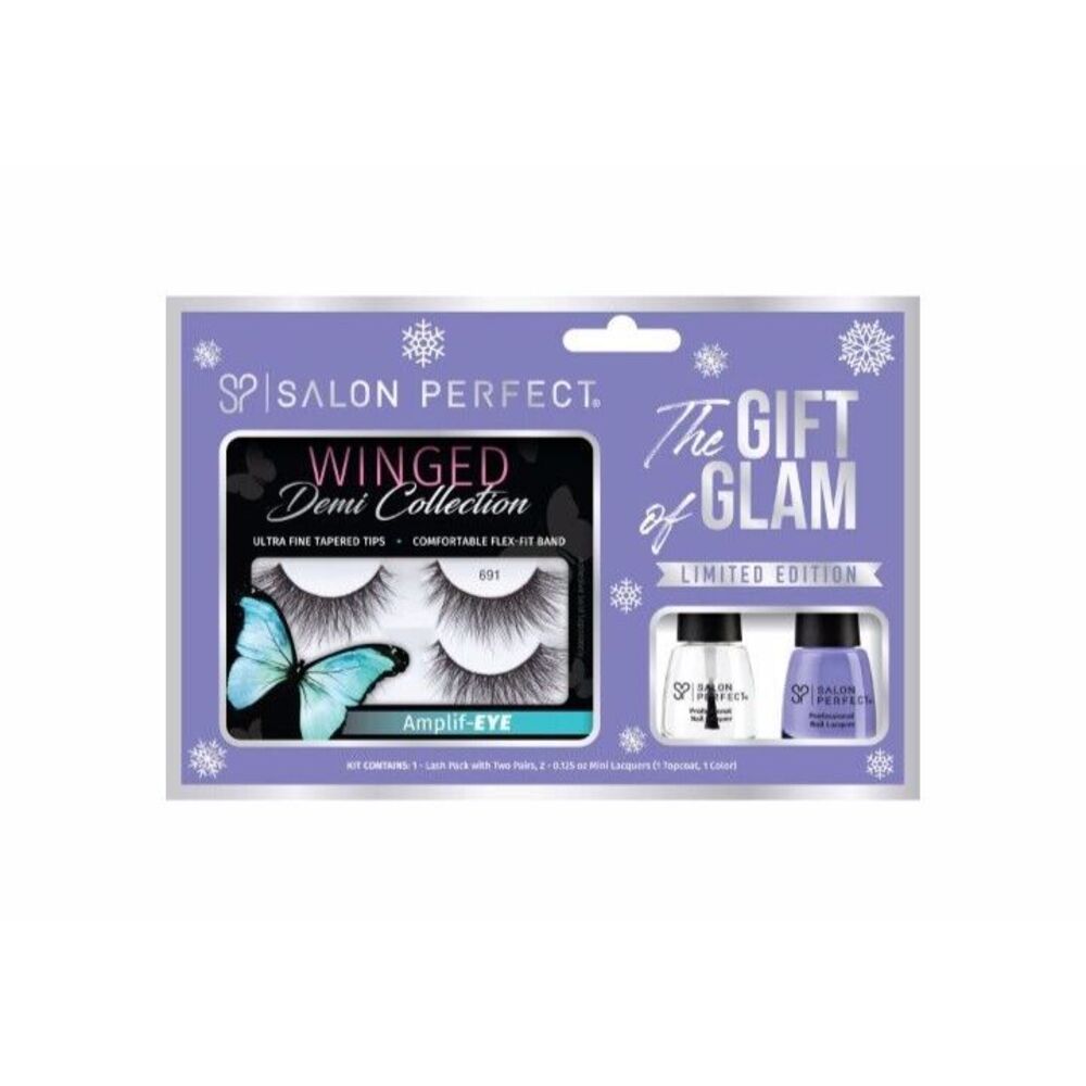 Salon Perfect Glam Gift Set, 691 Lash & 2-Pack Mini Lacquers, Frolic with me